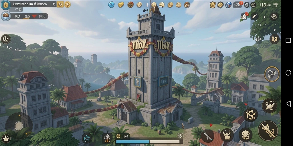 Tampilan gameplay Tower Defense yang menarik dan menantang.