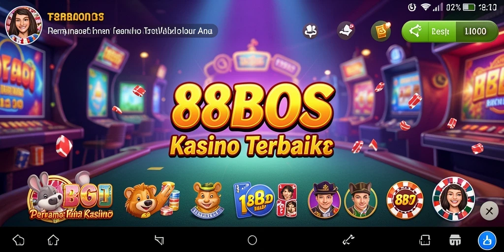 Tampilan gameplay menarik dalam aplikasi Kasino 88BOS.