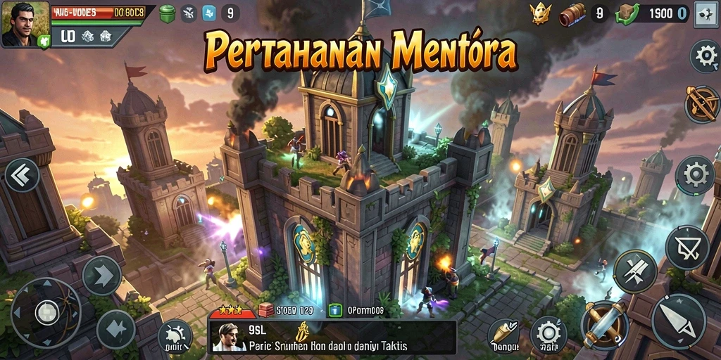 Screenshot gameplay Tower Defense penuh aksi di 9SL.