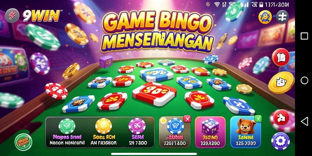 Screenshot gameplay 9WIN menampilkan suasana seru permainan Bingo.