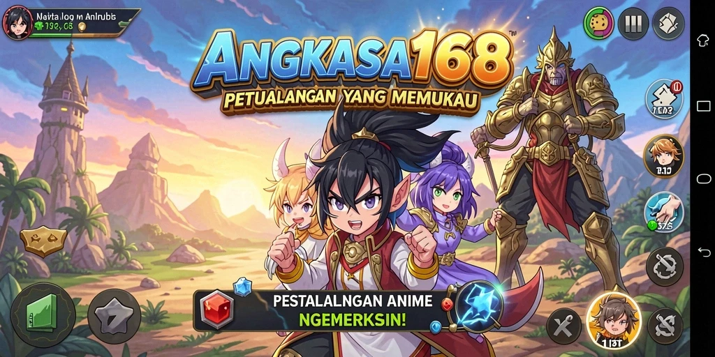 Gameplay seru dalam dunia anime yang memukau.