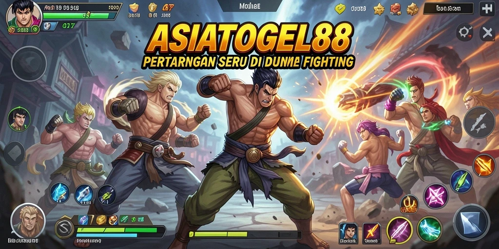 Tampilan gameplay pertarungan seru di ASIATOGEL88.