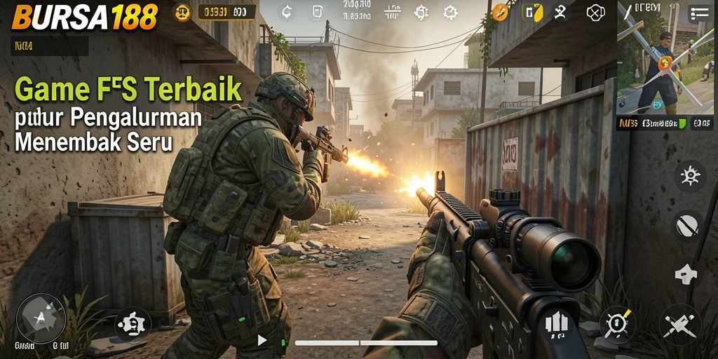 Screenshot gameplay BURSA188 menampilkan aksi menembak yang seru dan mendebarkan.