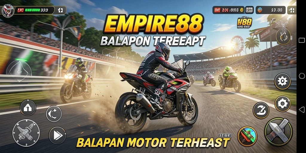 Gameplay balapan motor yang menegangkan di EMPIRE88.