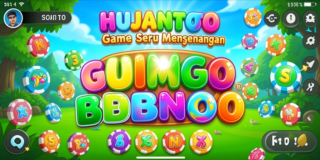 Tampilan gameplay menarik di HUJANTOTO dengan Bingo papan permainan.