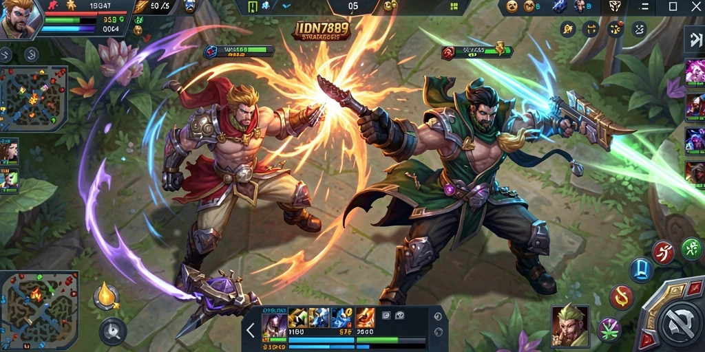 Screenshot gameplay IDN789 yang menampilkan pertarungan tim seru.