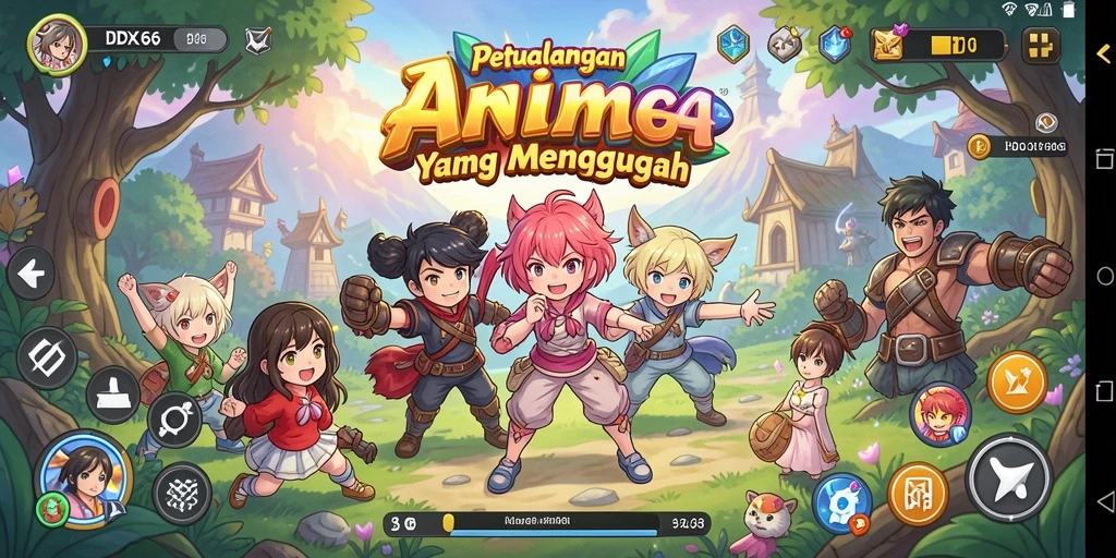 Tampilan gameplay IDX66 menampilkan aksi karakter anime yang dinamis dan grafis menawan.
