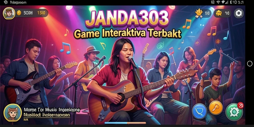 Tampilan gameplay <strong>JANDA303</strong> yang menarik dengan berbagai pilihan lagu.