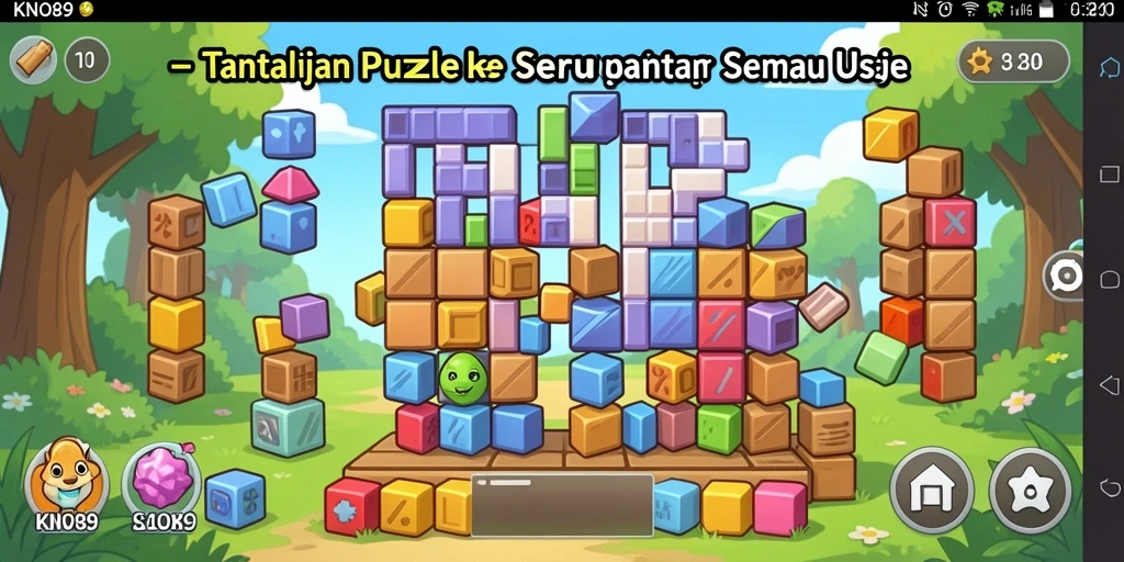Tampilan gameplay KNO89 yang memukau dan penuh tantangan Puzzle.