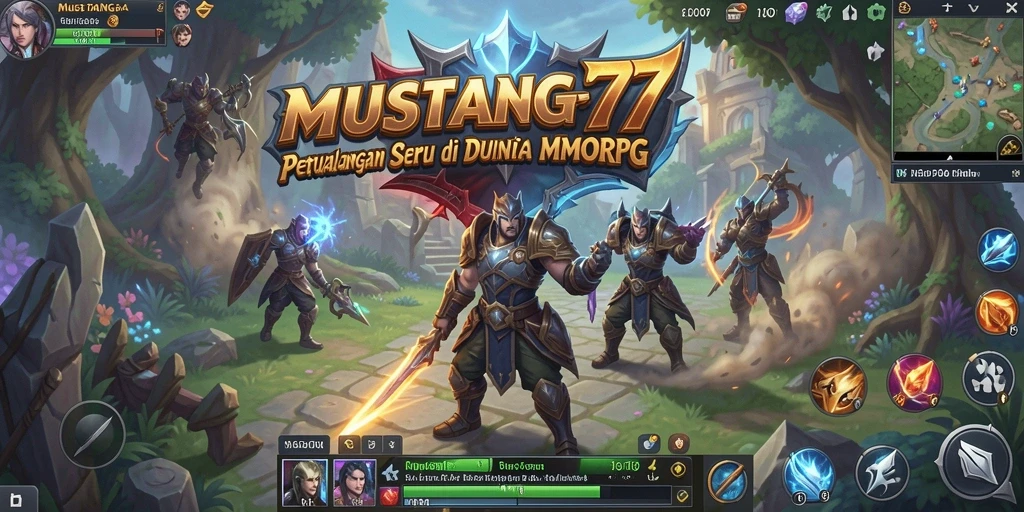 Tampilan grafis menakjubkan dari gameplay MUSTANG77 di dunia MMORPG.