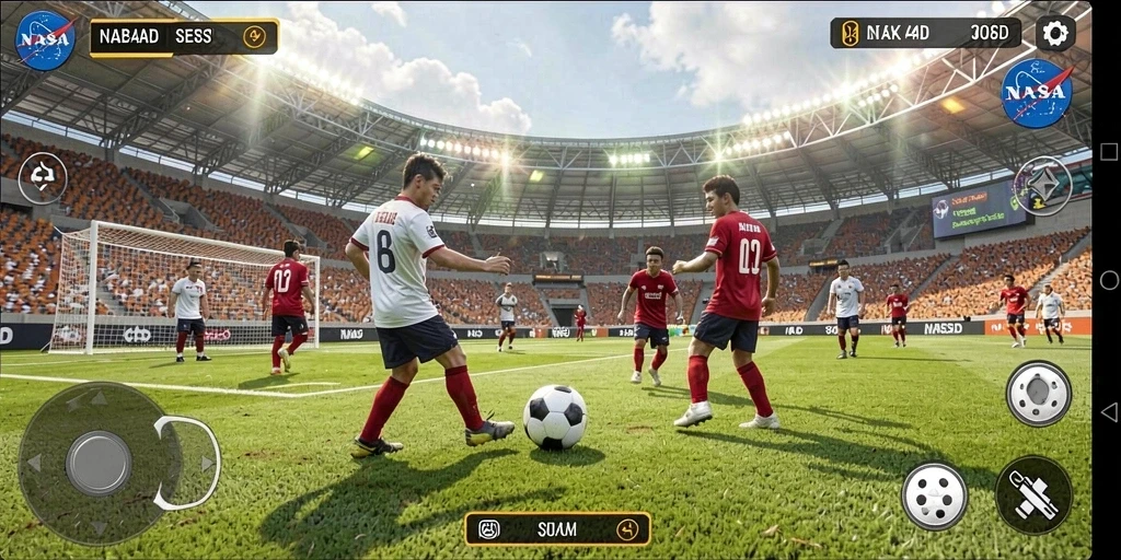 Screenshot menarik dari gameplay intens di NASA4D.