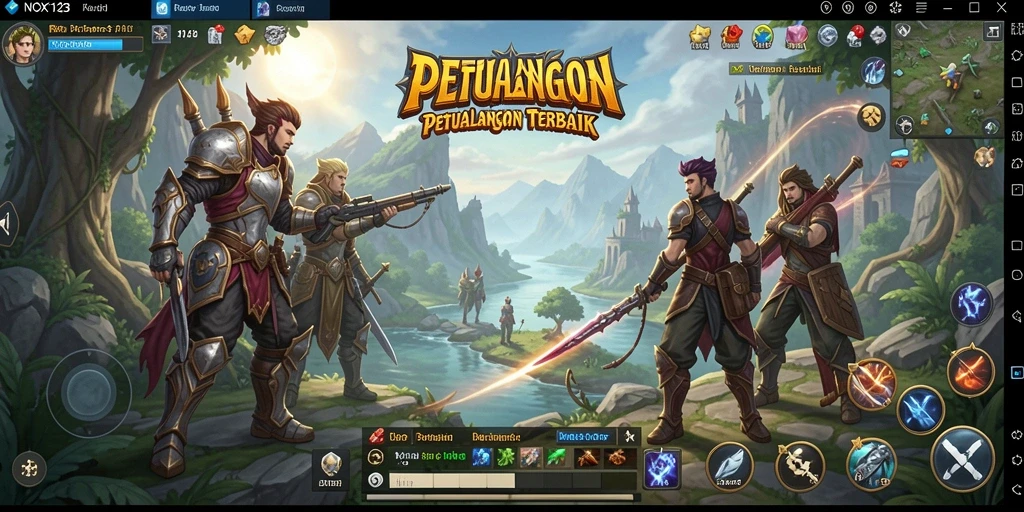 Tampilan gameplay yang seru dengan pertempuran strategi.