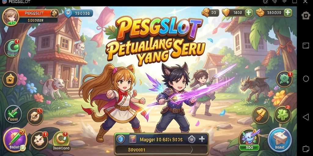 Gameplay PESGSLOT yang penuh warna dan karakter Anime yang menarik.
