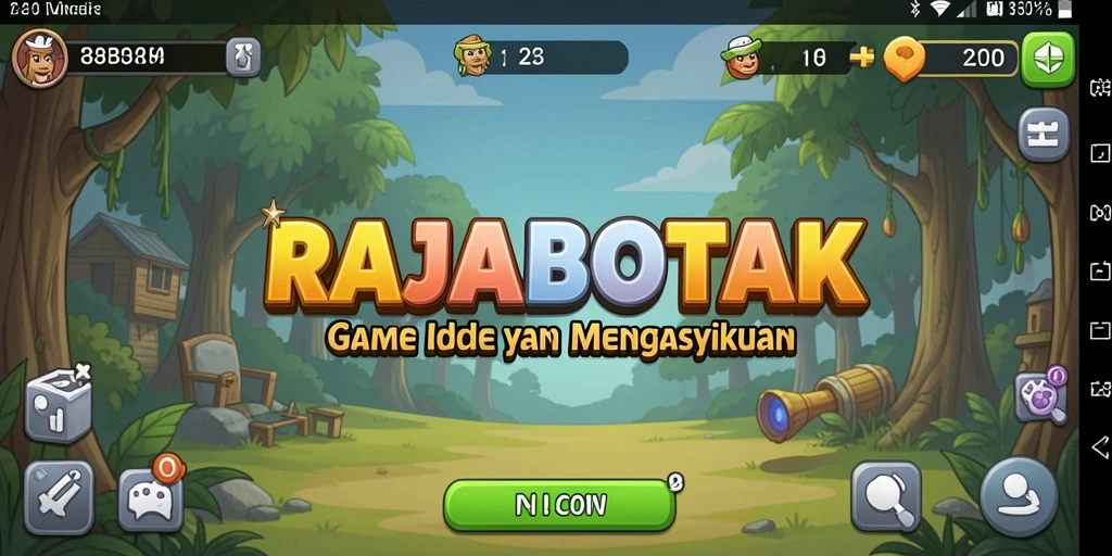 Screenshot gameplay RAJABOTAK menampilkan dinamika permainan Idle yang seru.