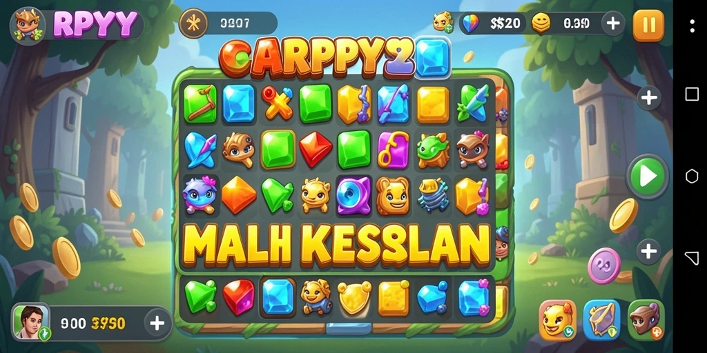 Tampilan menarik dari gameplay RPYYY yang penuh warna.