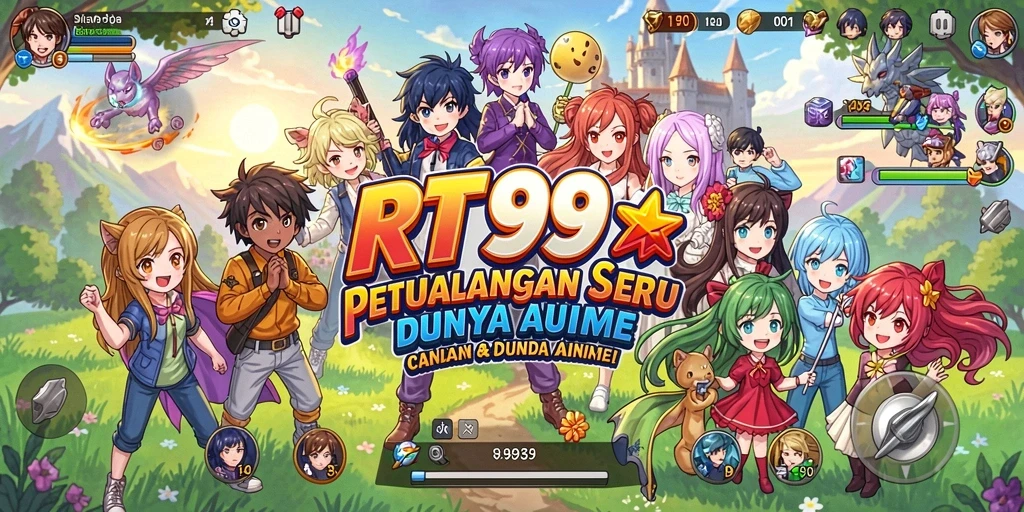 Screenshot RT99 menampilkan karakter anime dalam aksi petualangan yang mendebarkan.