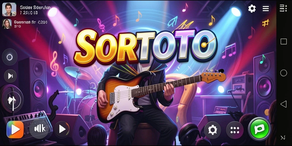 Screenshot SORTOTO menampilkan gameplay musik yang seru dan interaktif.