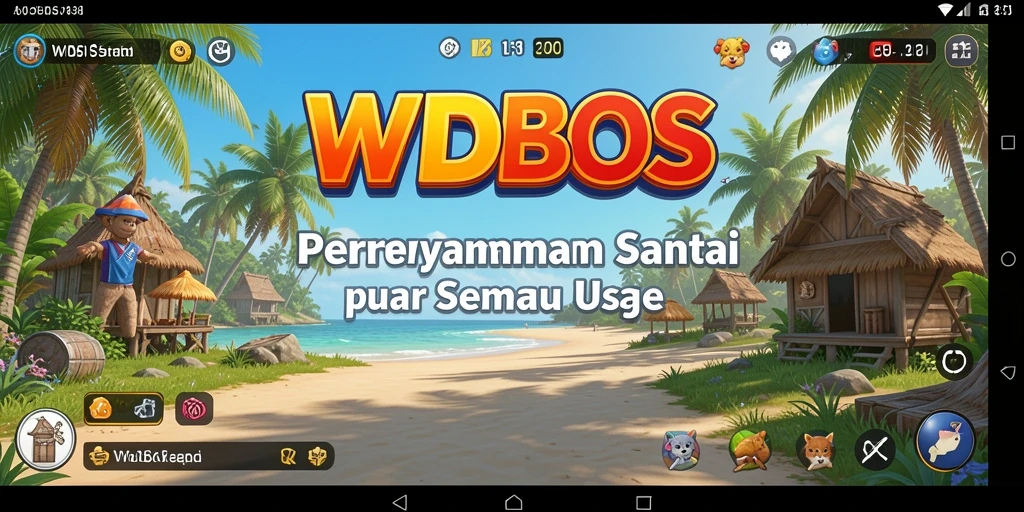 Tampilan gameplay WDBOS yang penuh warna dan menarik.