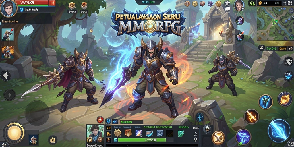Screenshot gameplay WIN88 menampilkan pertarungan seru di dunia MMORPG.